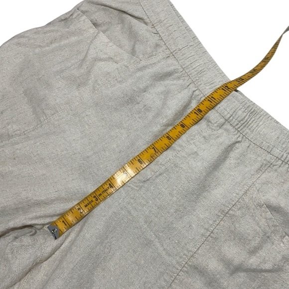 Old Navy Oatmeal Linen Blend Drawstring Pants - Picture 10 of 10
